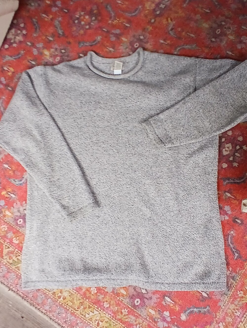 L.L. Bean Men's Heather Gray Roll Neck Wool Blend Sweater Sz XL Tall